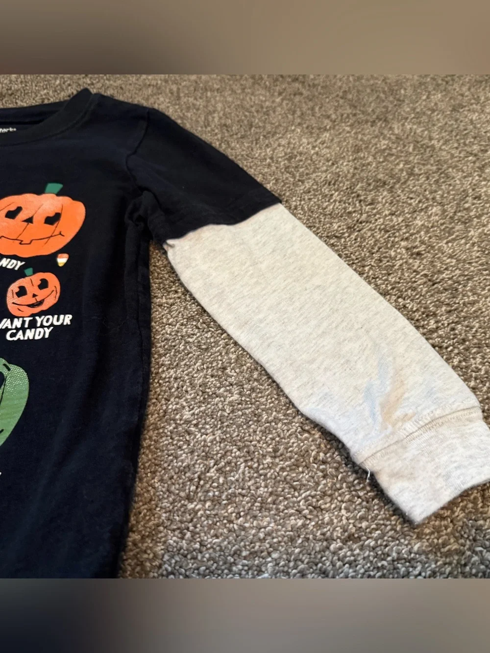 Carter’s Halloween Jack-o-lanterns Toddler Boys t shirt 4T Levels of Candy